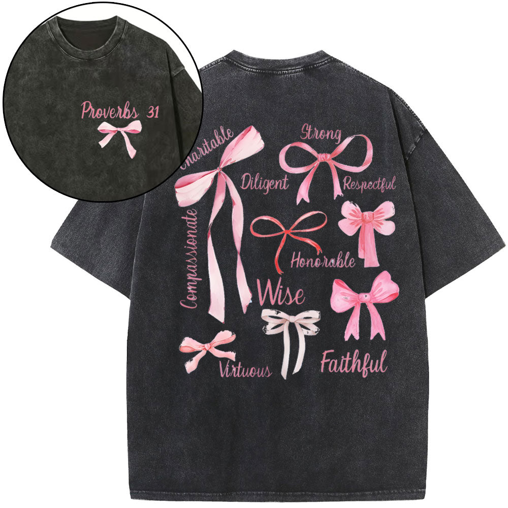 Faithful And Wise Christian Washed TShirt  