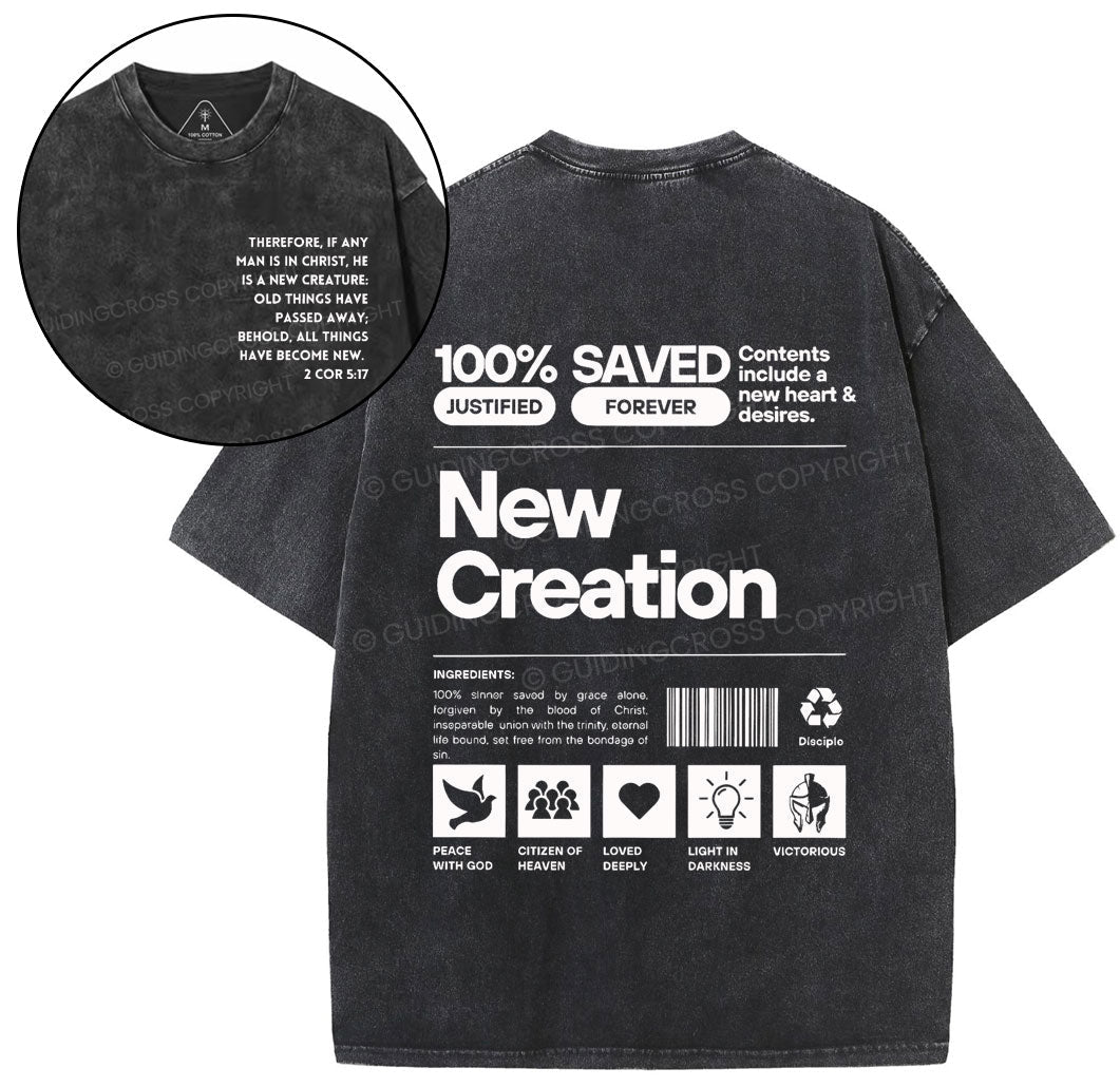 100% Saved Chirstian Washed T-Shirt Sale - GuidingCross