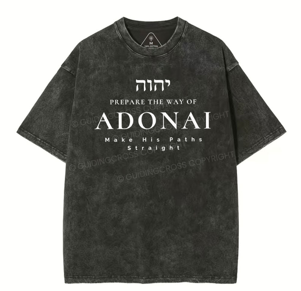 ADONAI Chirstian Washed TShirt  