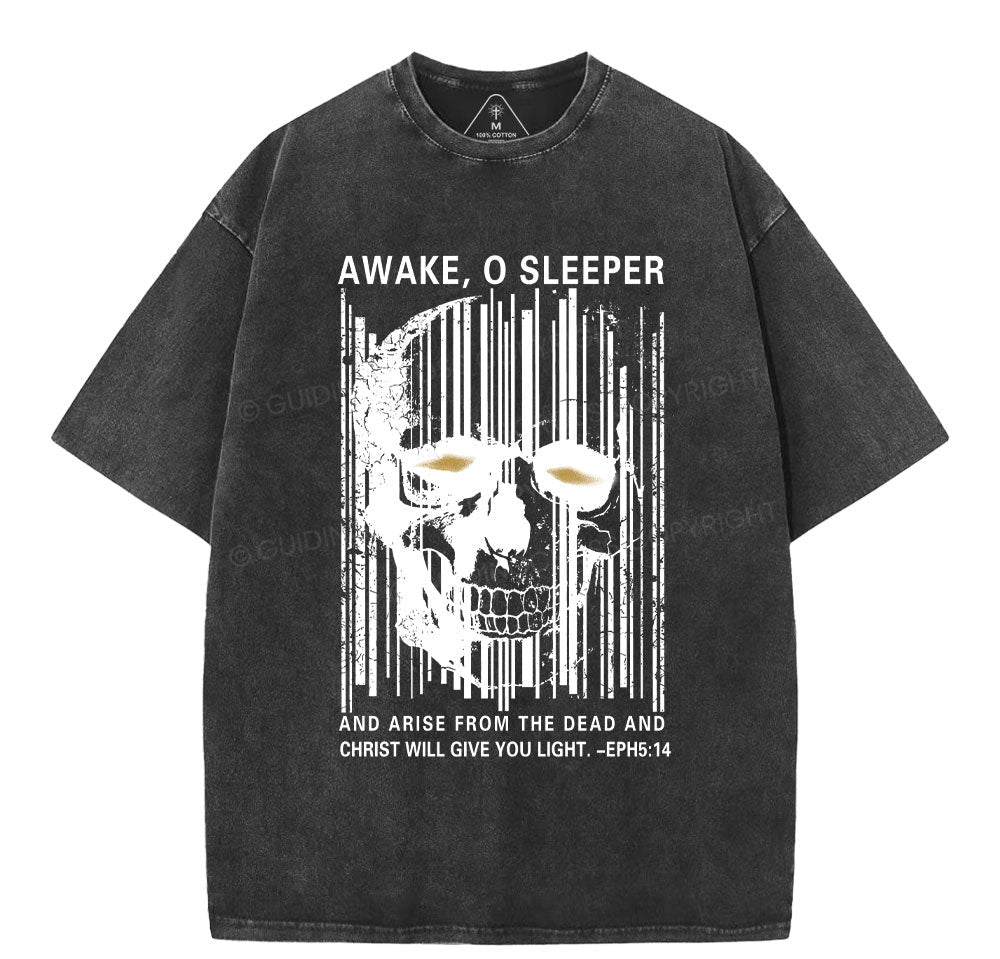 Awake O Sleeper Christian  Washed T-Shirt Sale - GuidingCross