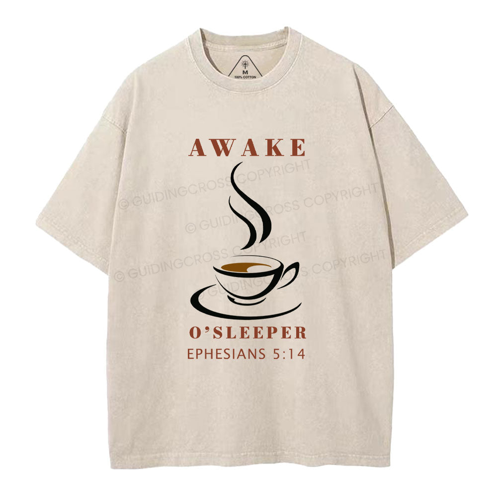 Awake O'sleeper Christian Washed TShirt  
