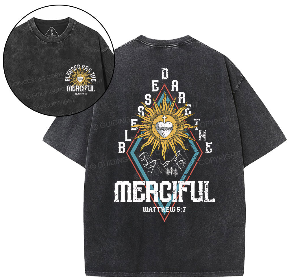 Blessed Are The Merciful  Christian Washed T-Shirt Sale - GuidingCross