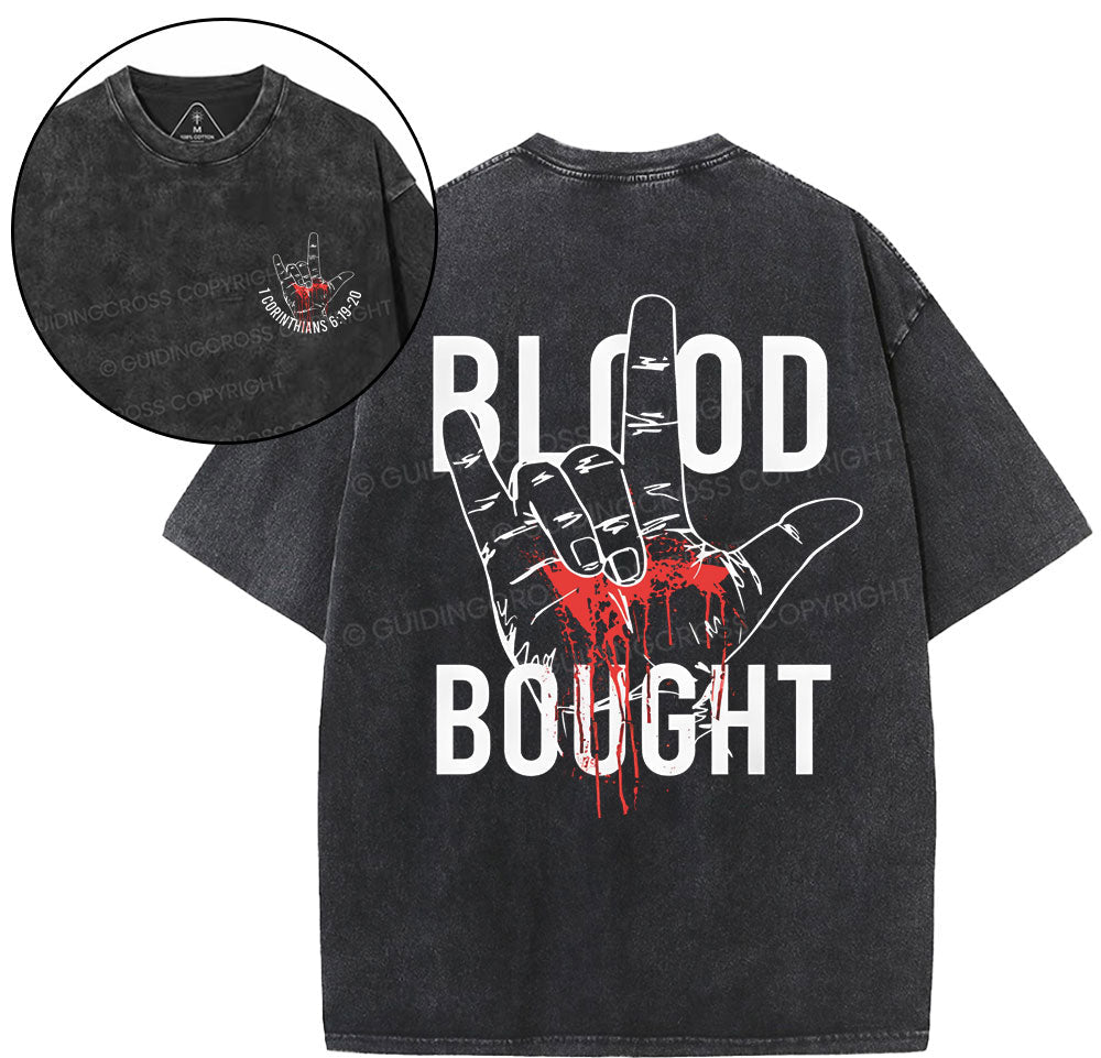 Blood Bought Christian Washed TShirt  
