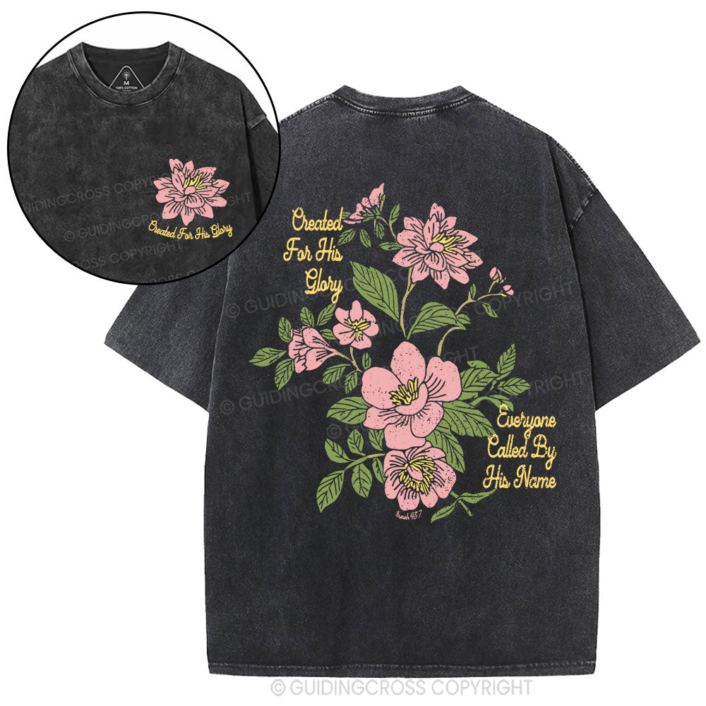 Created For His Glory Christian Washed TShirt  