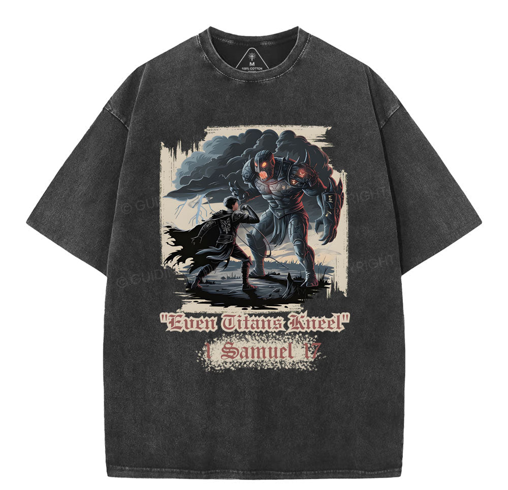 David Vs. Goliath Christian Washed TShirt  