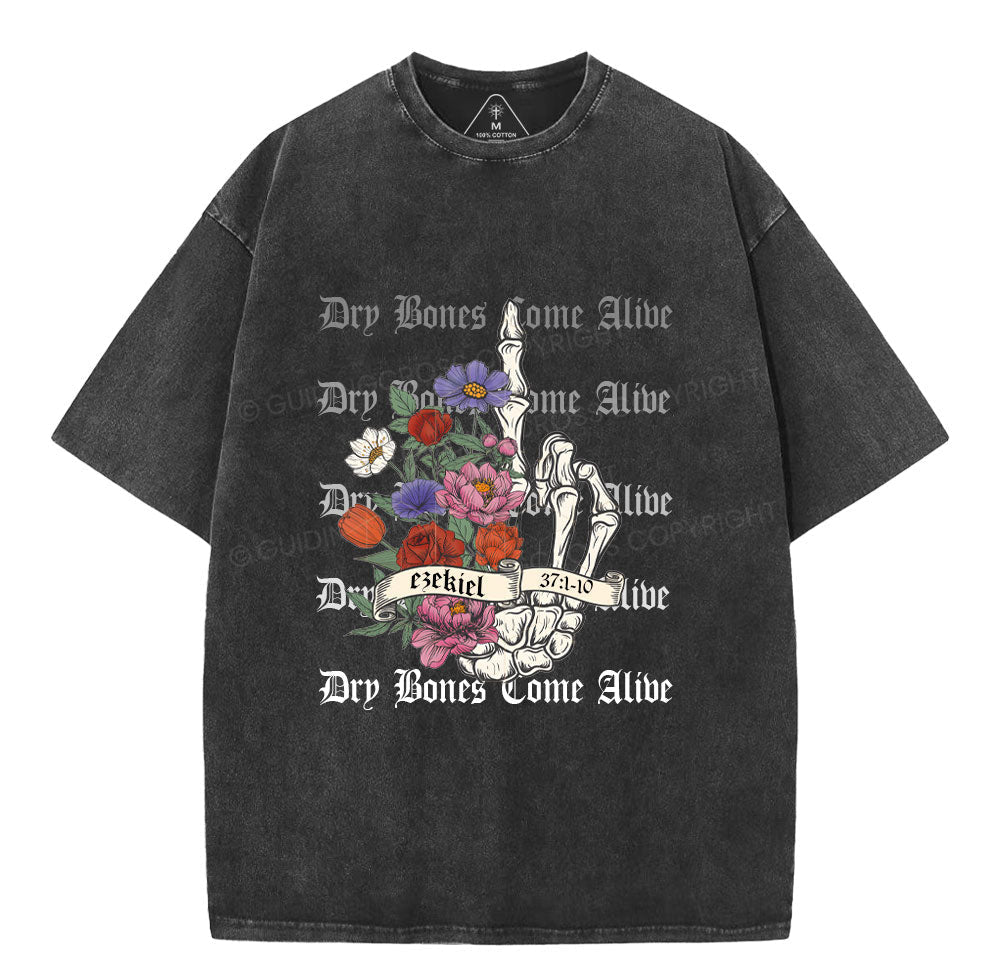Dry Bones Come Alive Christian Washed TShirt  
