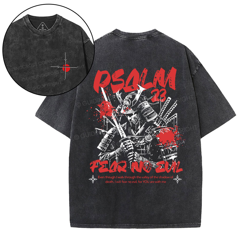 Fear No Evil  Christian Washed T-Shirt Sale - GuidingCross