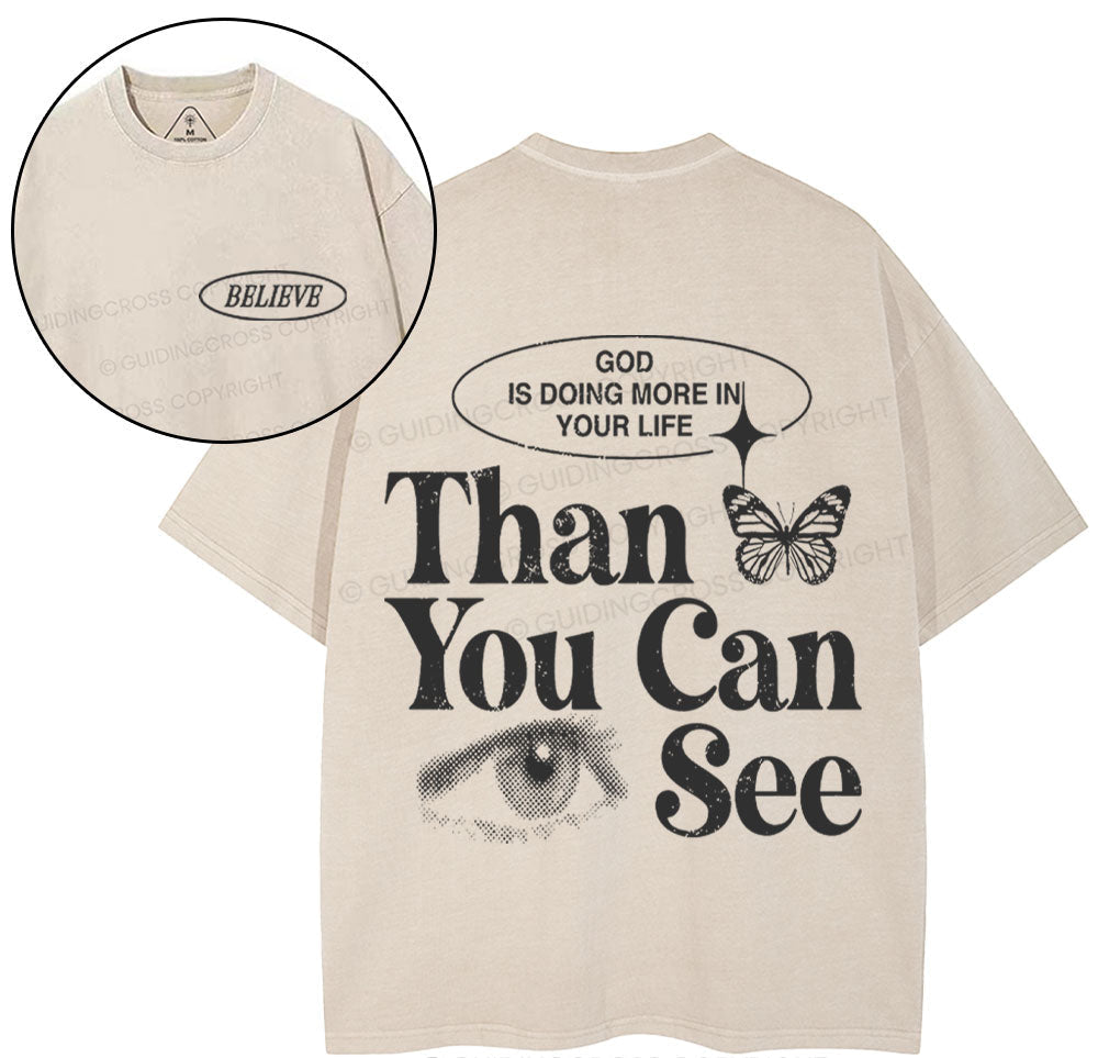 God Is Doing More In Your Life Christian Washed TShirt  