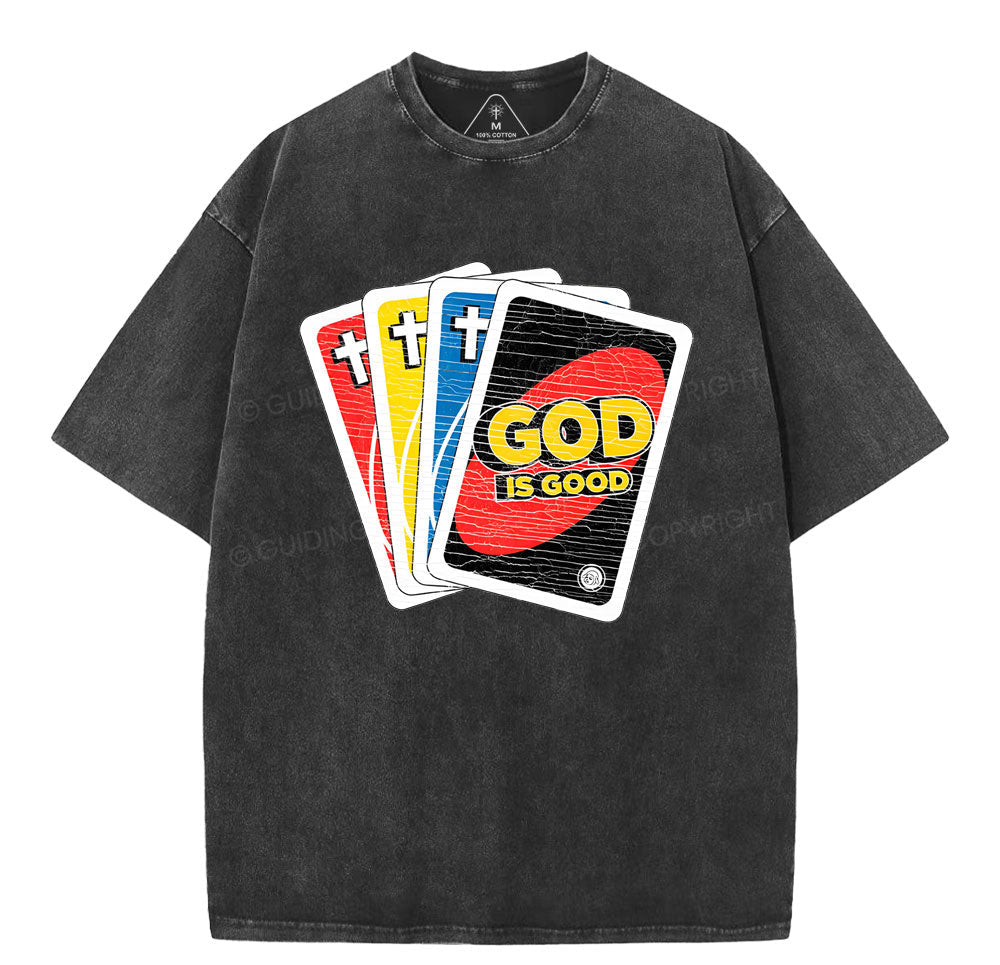 God Is Good Christian Washed TShirt  