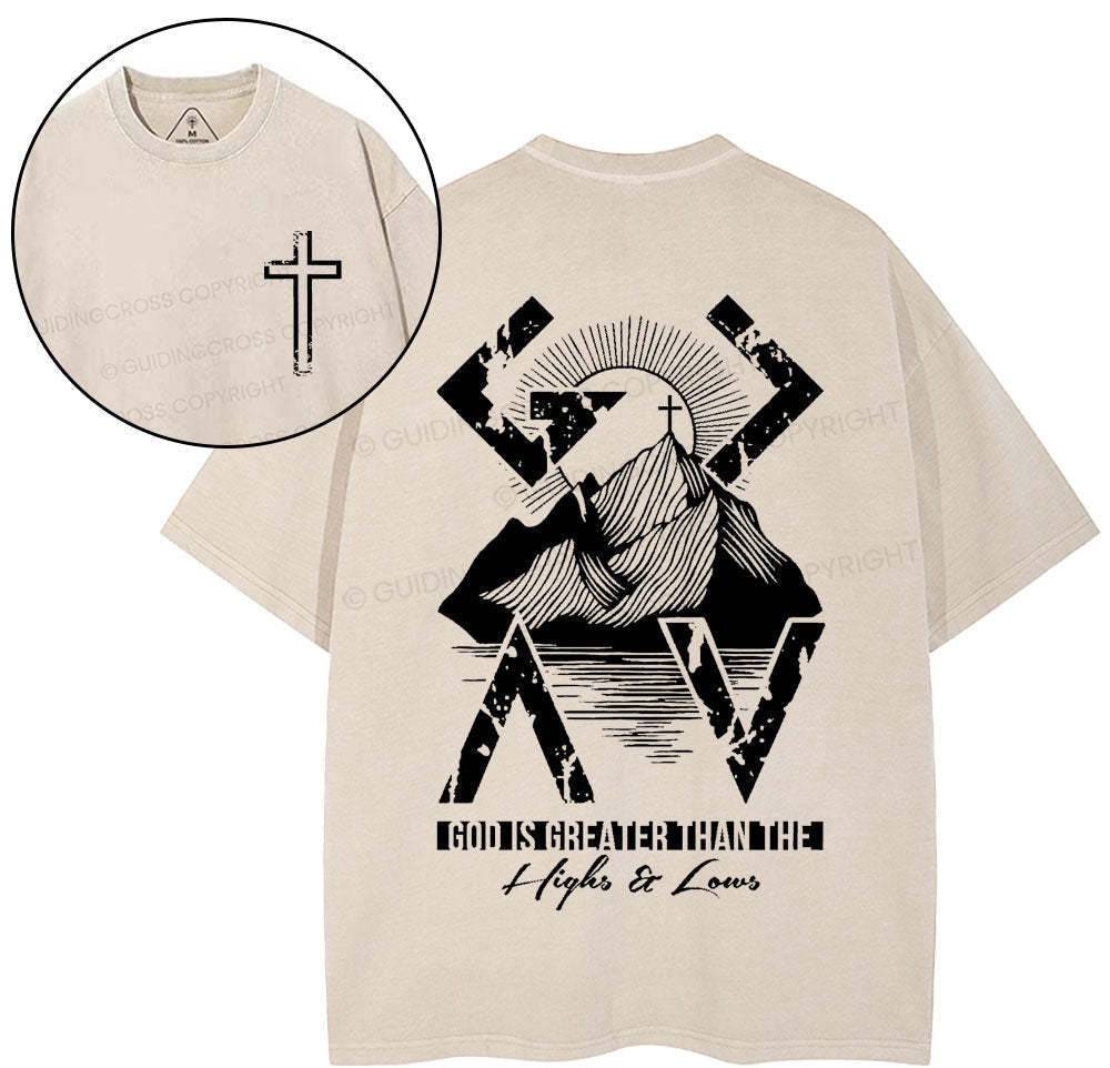God Is Greater Than The Christian Washed T-Shirt Sale - GuidingCross