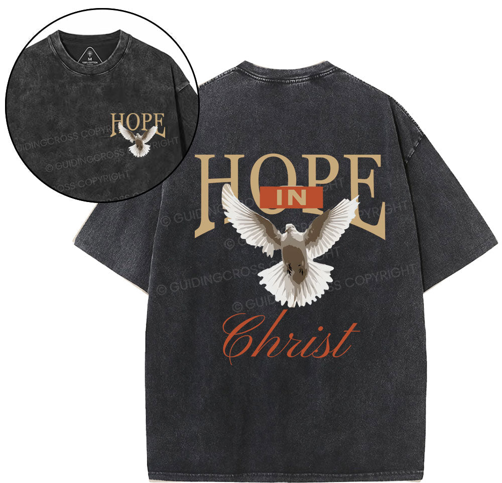 Hope In Christ Christian Washed TShirt  