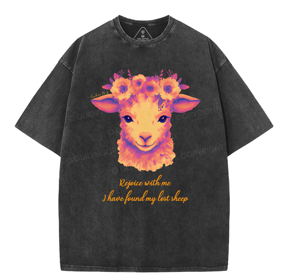 I have found my lost sheep Christian Washed TShirt  