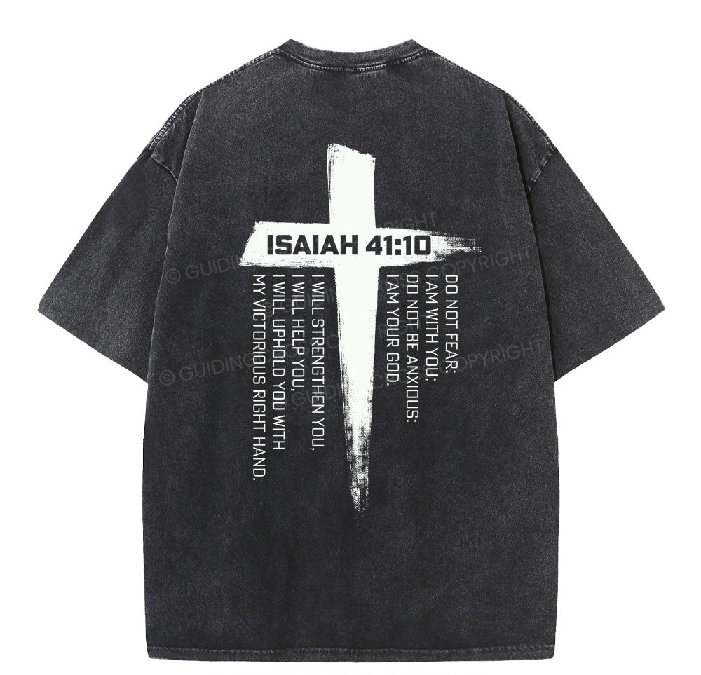 Isaiah 41 Christian Washed T-Shirt Sale - GuidingCross