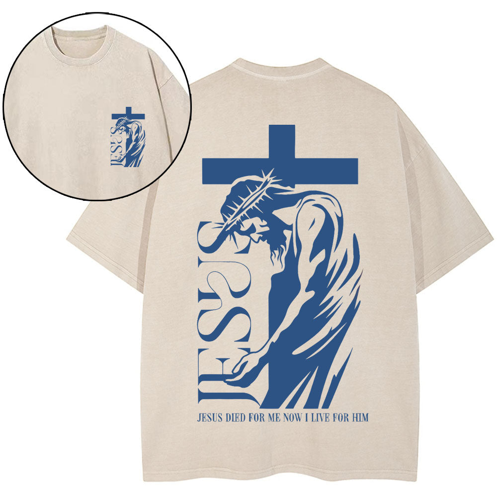 Jesus Died For Me Chirstian Washed TShirt  