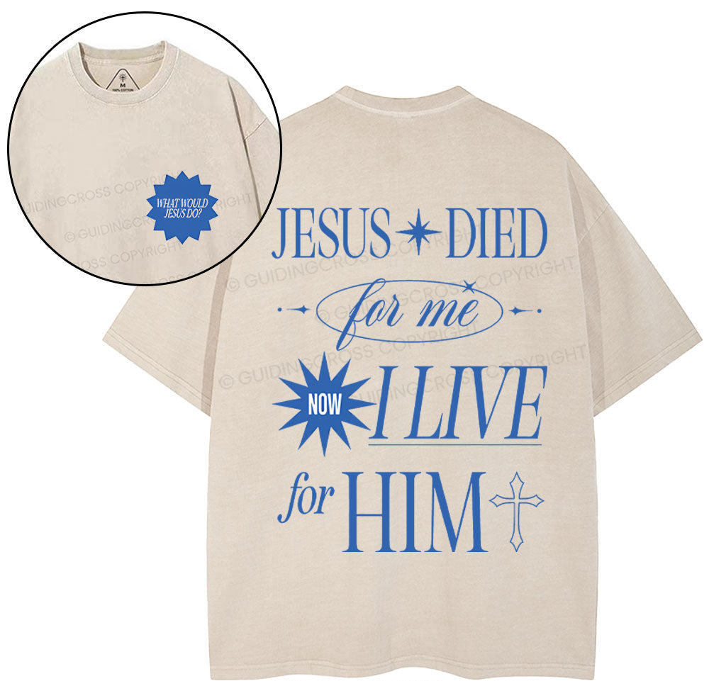 Jesus Died For Me Christian Washed TShirt  