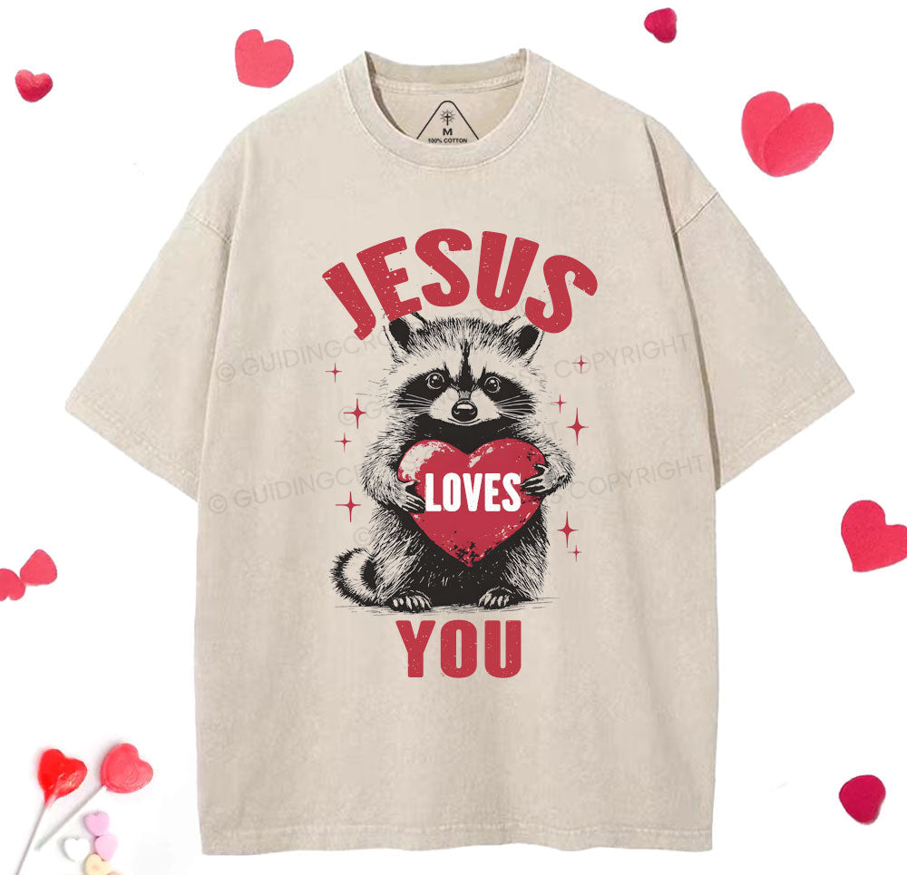 Jesus Love You Christian Washed TShirt  
