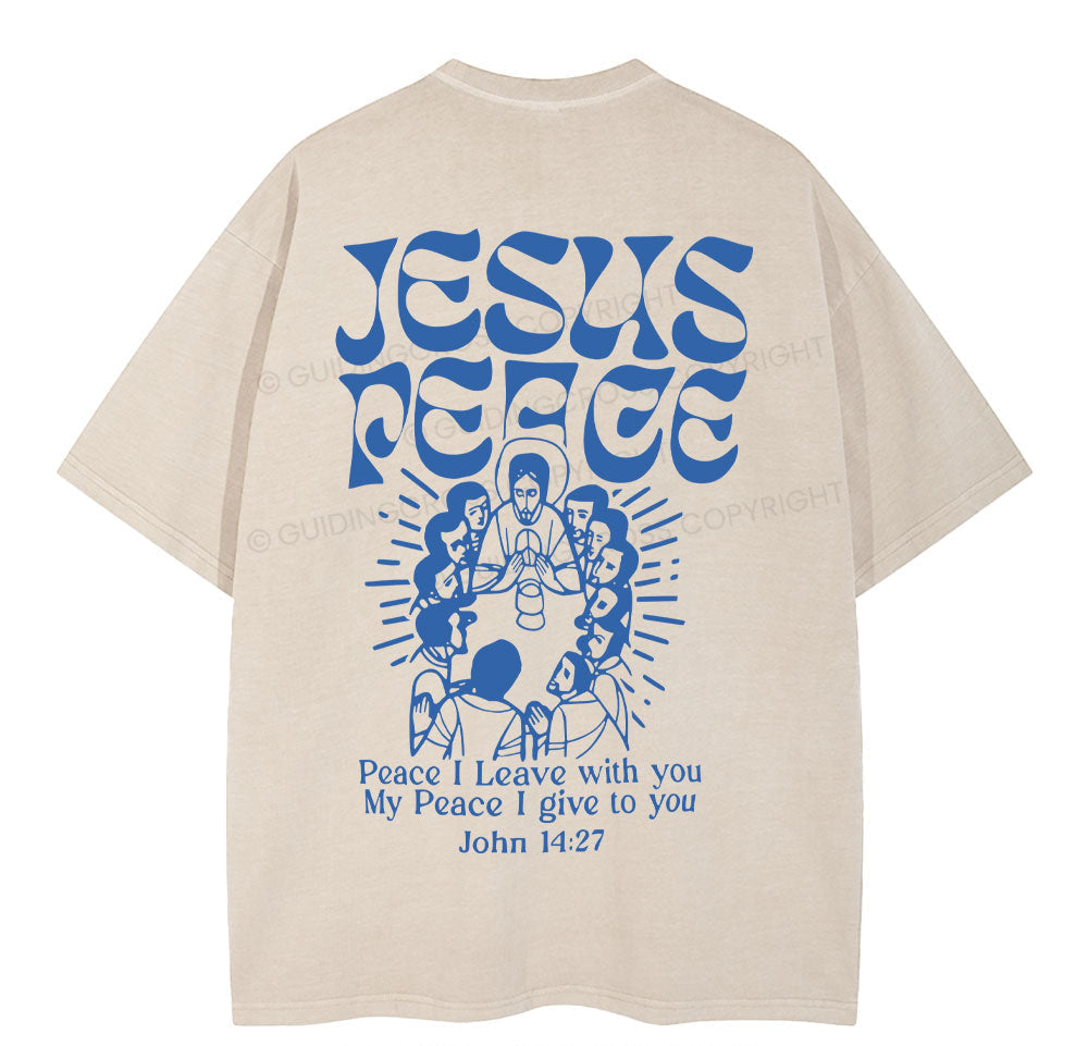 Jesus Peace Christian Washed TShirt  