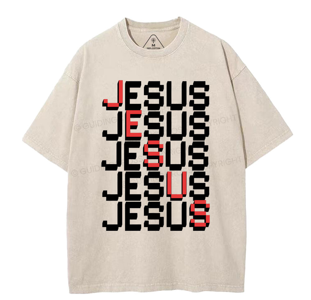 Jesus christian Washed TShirt  