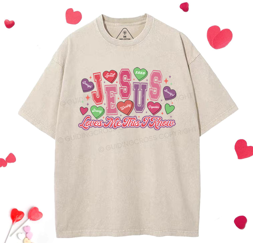 Jesus Loves Me this I Know Christian Washed TShirt  