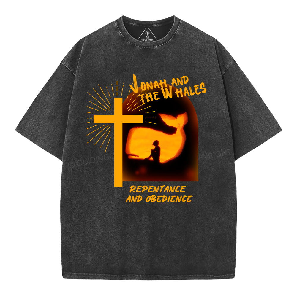 Jonah And The Whales Christian Washed TShirt  