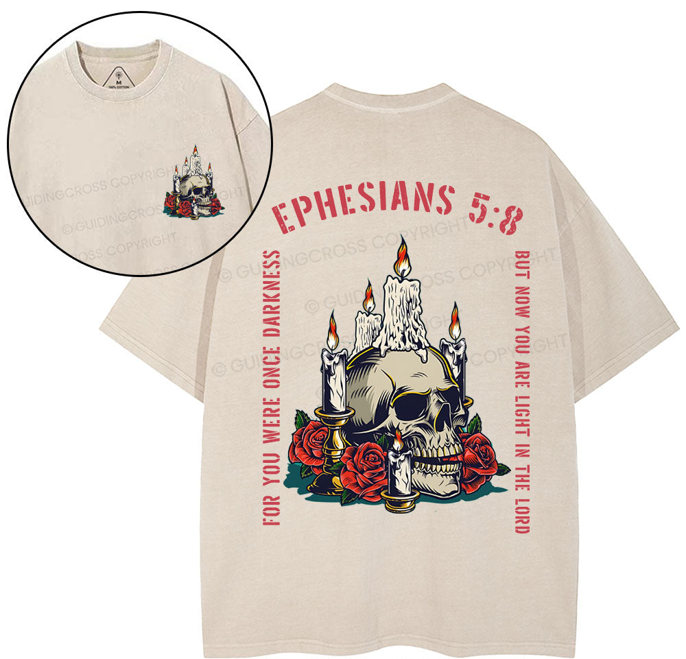 Light In The Lord Christian Washed TShirt  