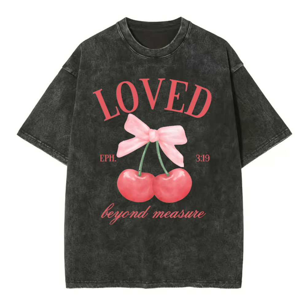Loved Beyoud Measure Christian Washed T-Shirt Sale - GuidingCross