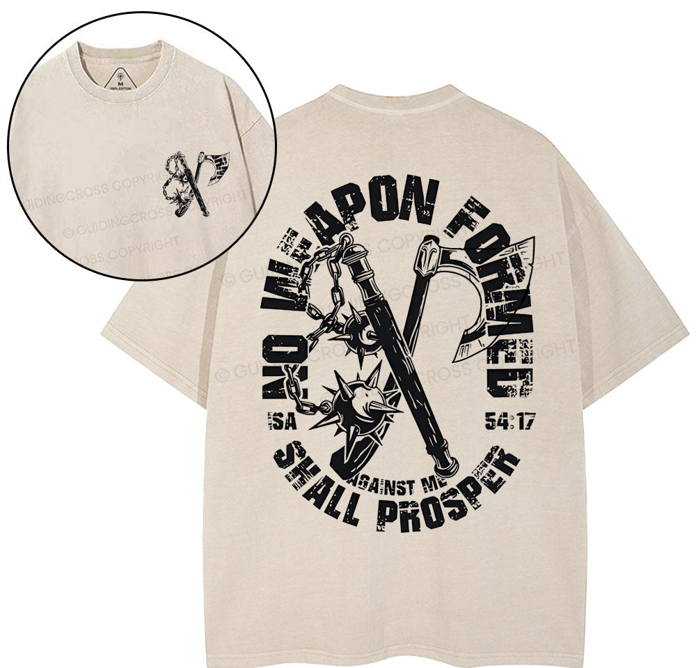 No Weapen Formed Christian Washed TShirt  