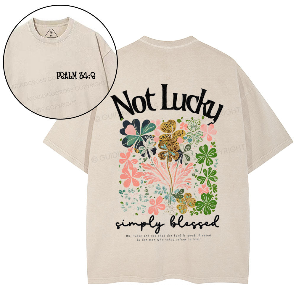 Not Lucky Chrsitian Washed TShirt  