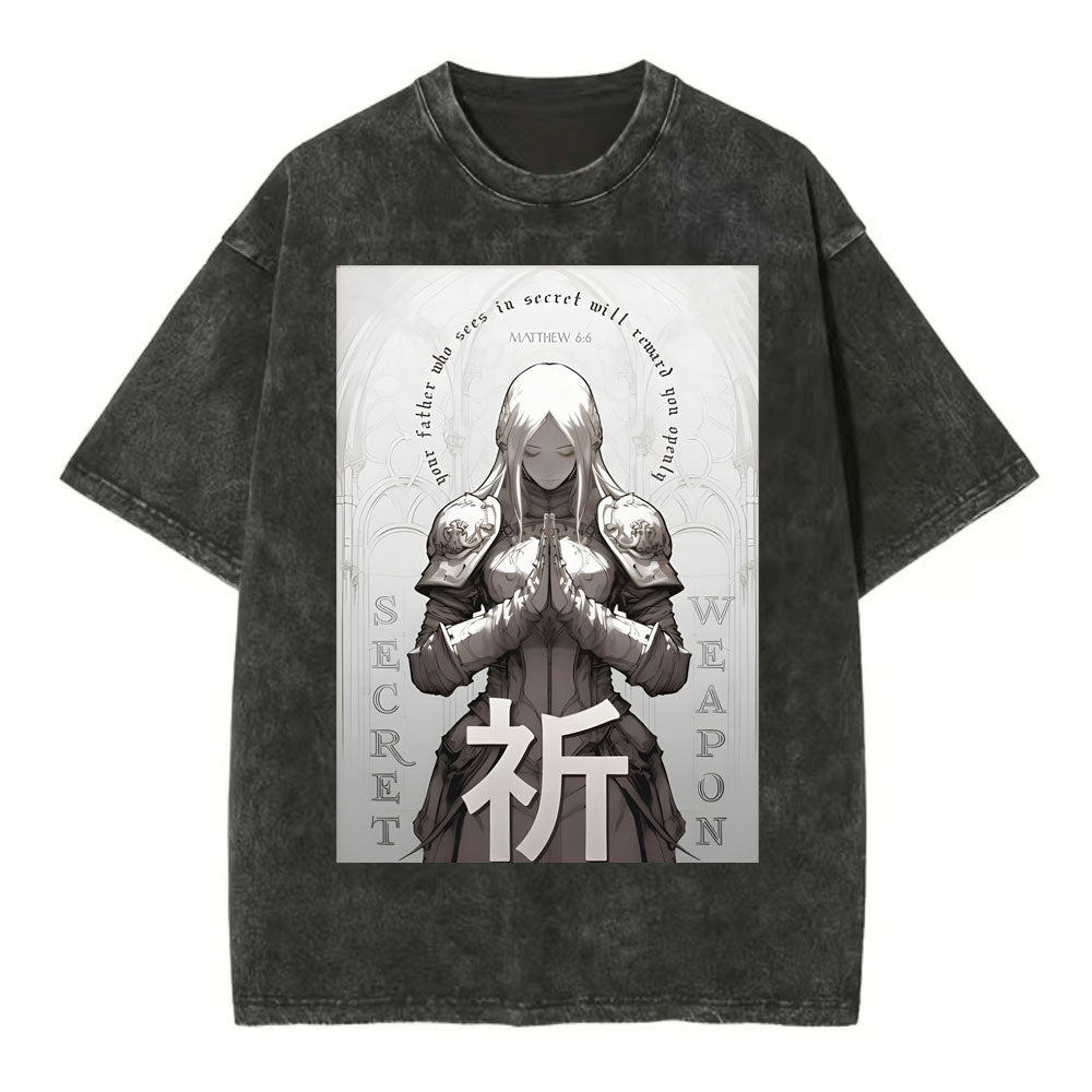 Pray Christian Washed T-Shirt Sale - GuidingCross