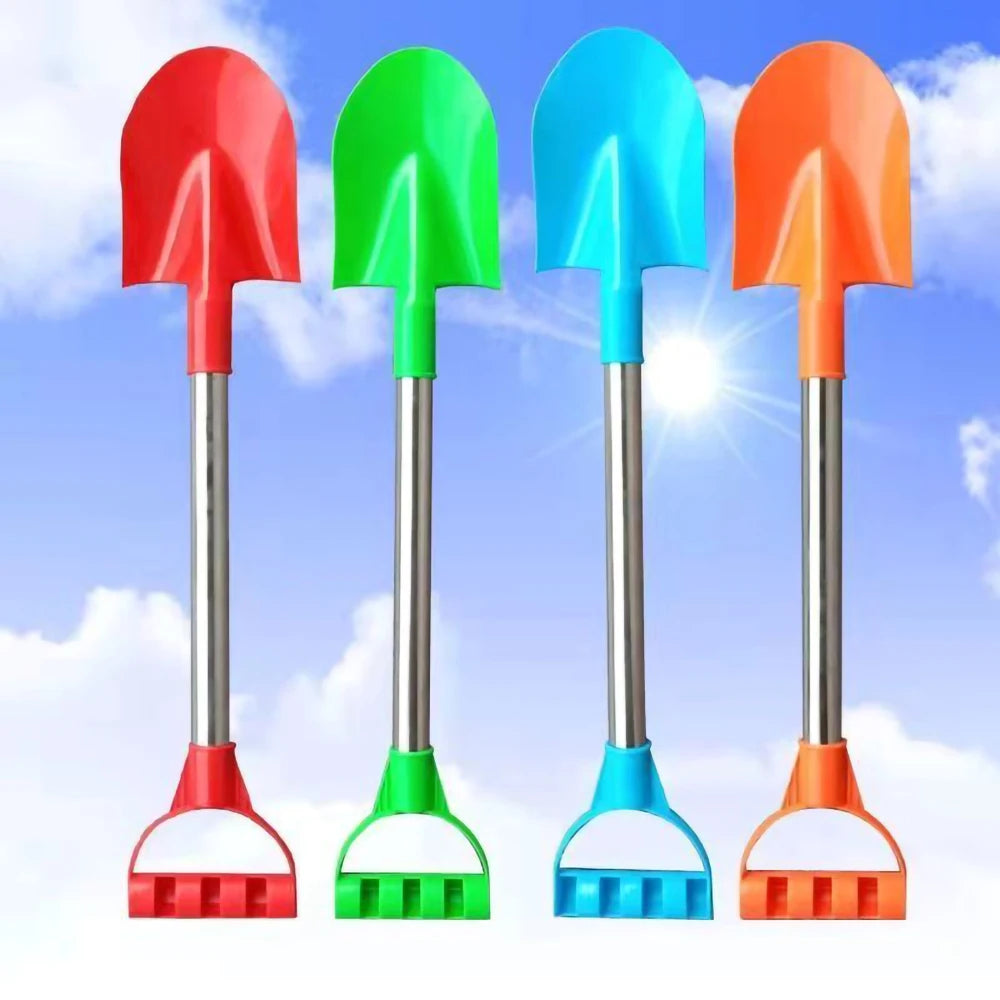 Children’s Beach Shovel – 56cm Stainless Steel Pointed Shovel Toy for Sand or Snow, Thickened Outdoor Play Tool and Kids’ Gift