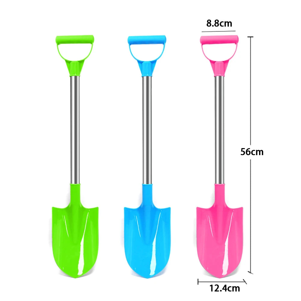 Children’s Beach Shovel – 56cm Stainless Steel Pointed Shovel Toy for Sand or Snow, Thickened Outdoor Play Tool and Kids’ Gift