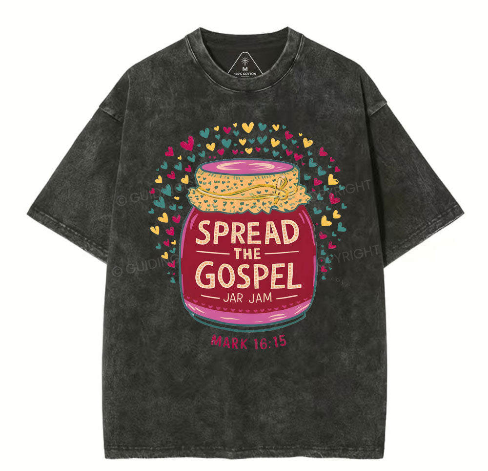 Spread The Gospel Christian Washed TShirt  
