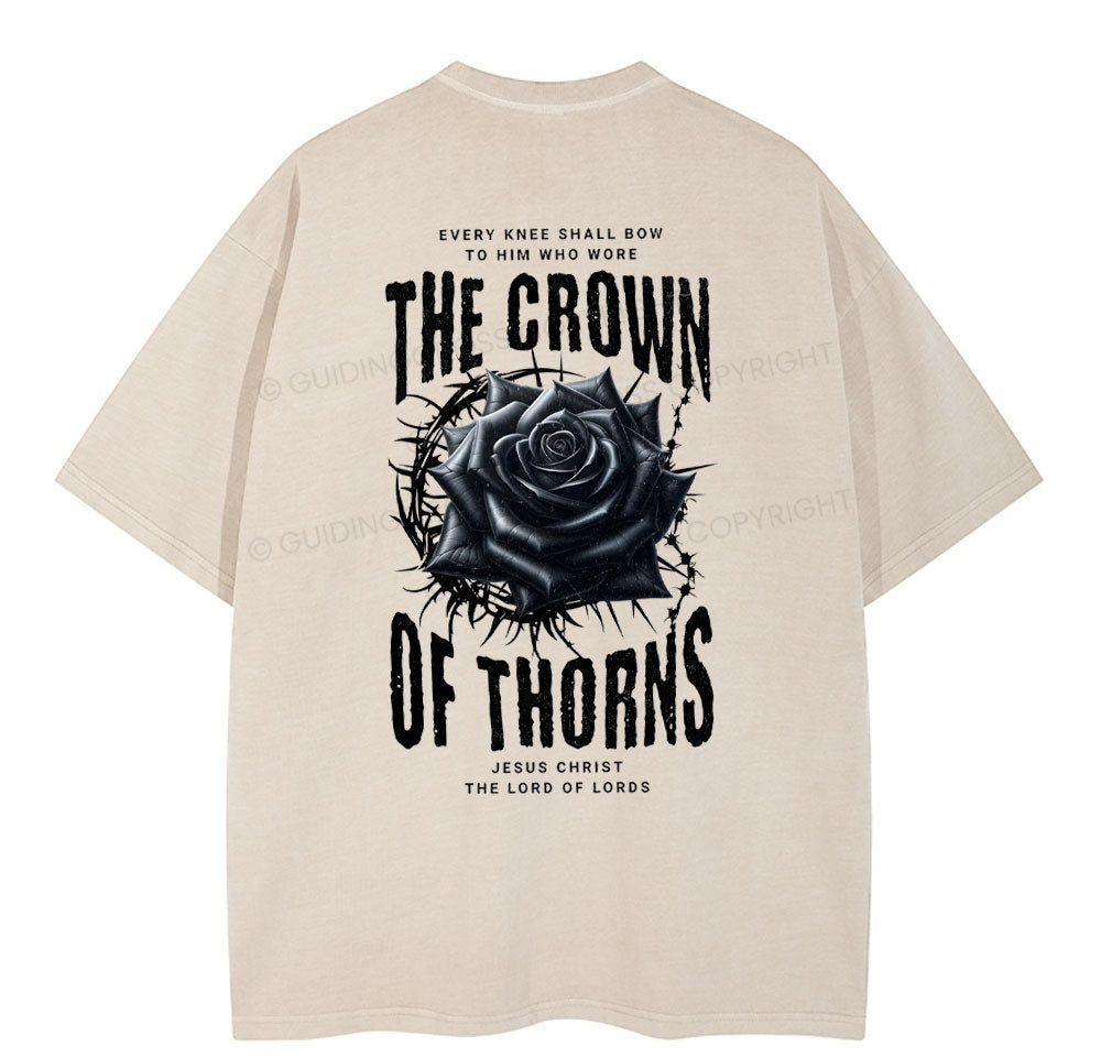 The Crown Of THORNS Christian Washed TShirt  