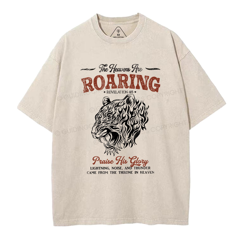 The Heaven Are Roaring Christian Washed TShirt  