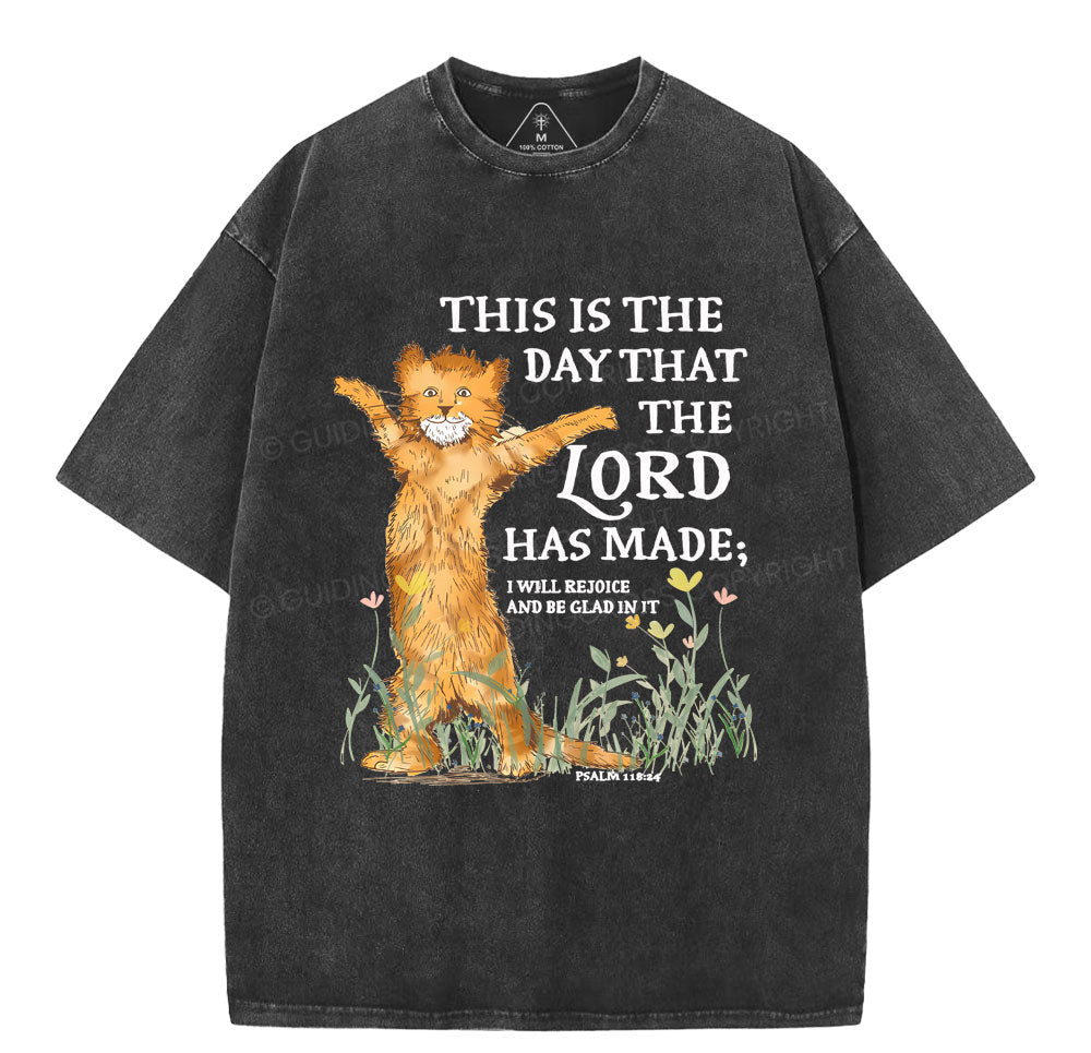 This Is The Day That The Lord Has Made Christian Washed TShirt  
