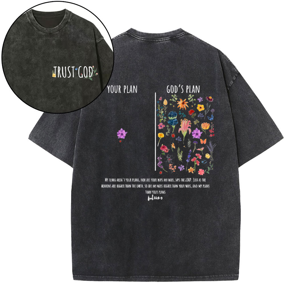Trust God Christian Washed T-Shirt Sale - GuidingCross