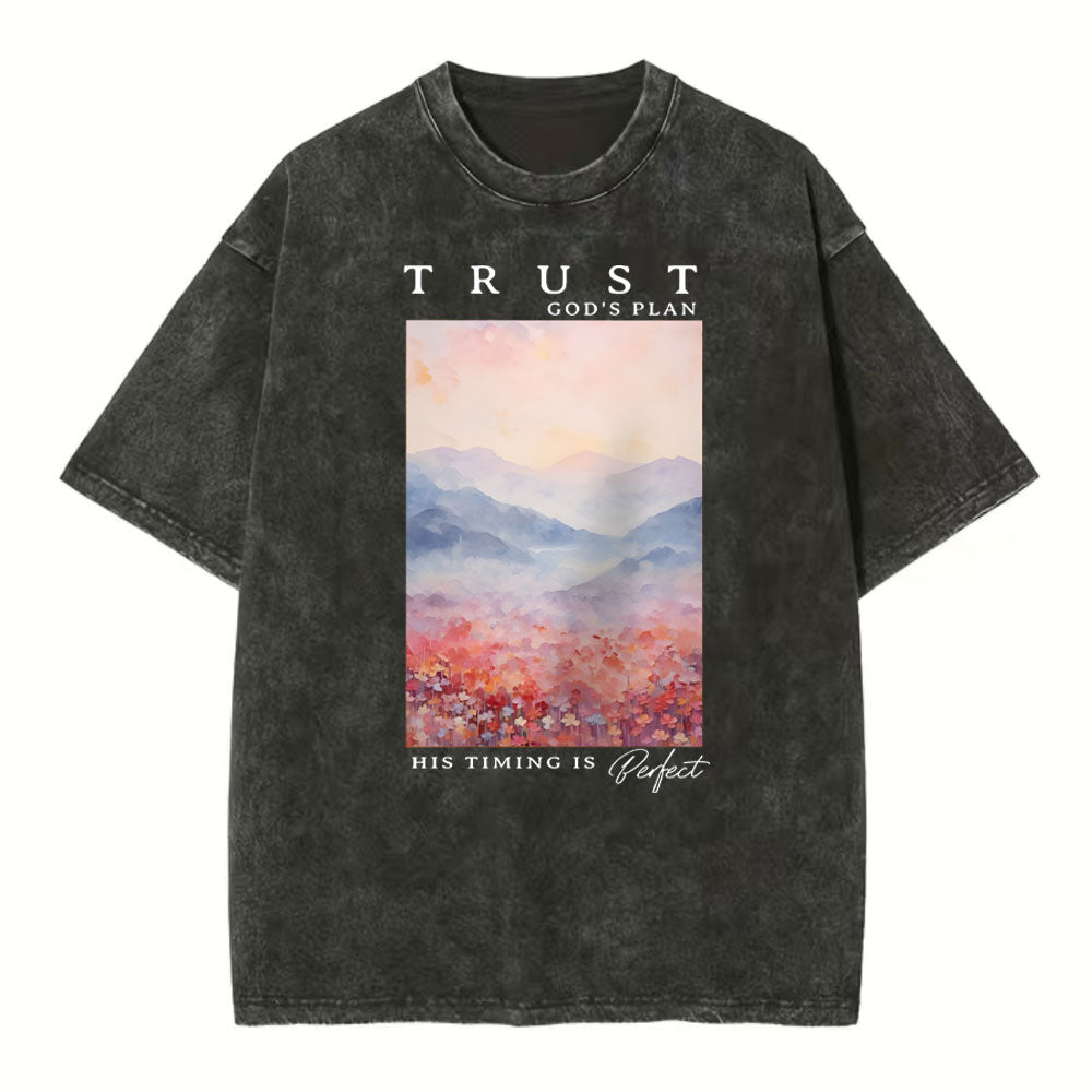Trust God's Plan Christian Washed TShirt  