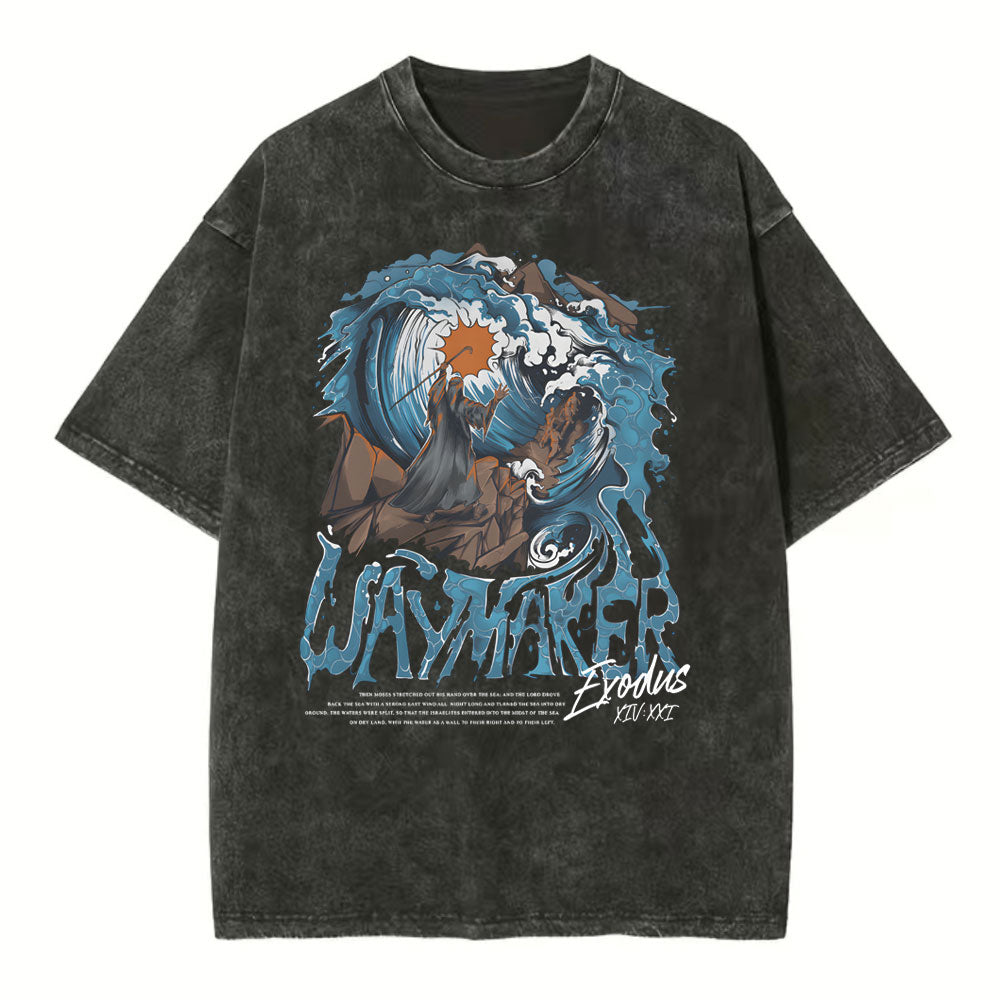 Way Maker Christian Washed TShirt  