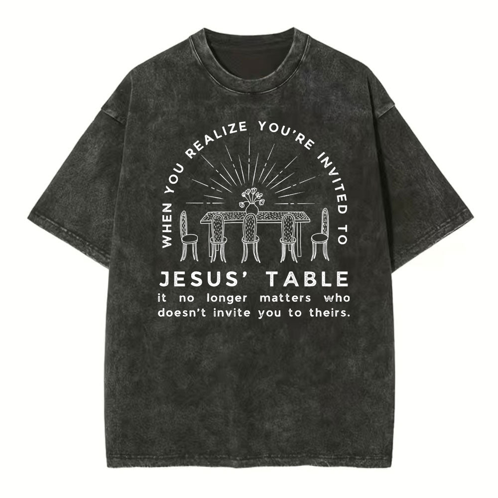 When You Realize You're Invited To Christian Washed T-Shirt Sale - GuidingCross