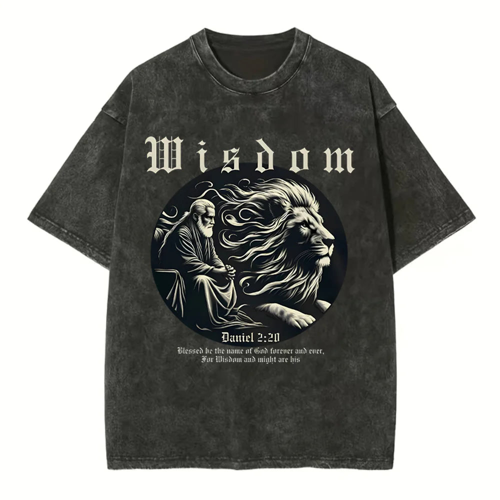 Wisdom Unisex Christian Washed T-Shirt Sale - GuidingCross