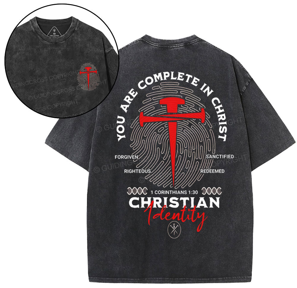 You Are Complete In Christ Christian Washed TShirt  