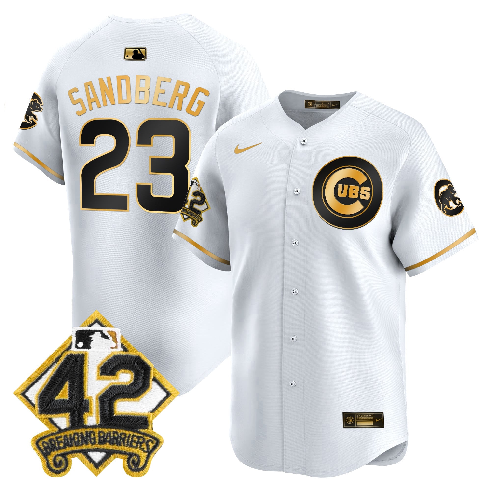 Men's Chicago Cubs 2025 Jackie Robinson Patch Vapor Premier Limited Jersey - All Stitched